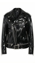 Oversized Moto Jacket: Black