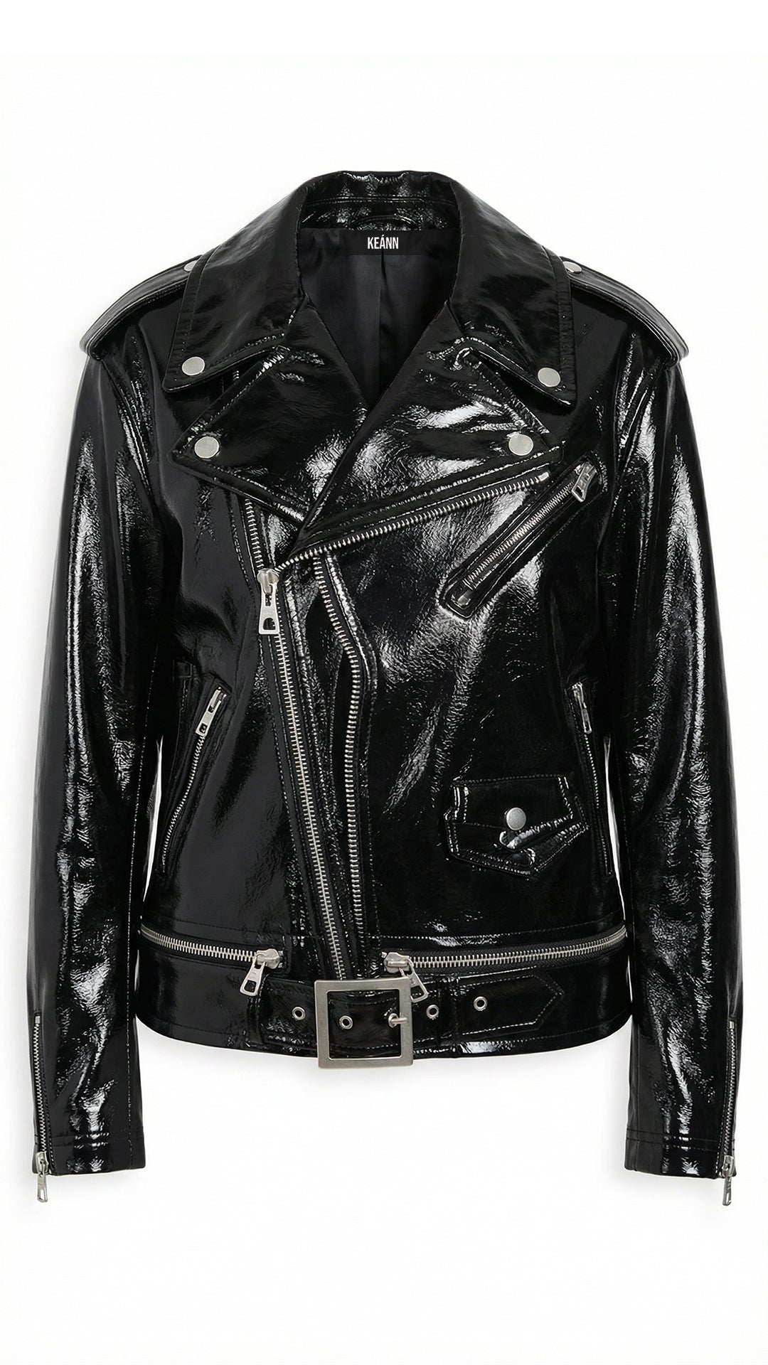 Oversized Moto Jacket: Black
