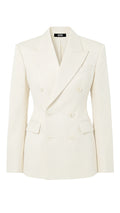 Cross Over Blazer: Creme