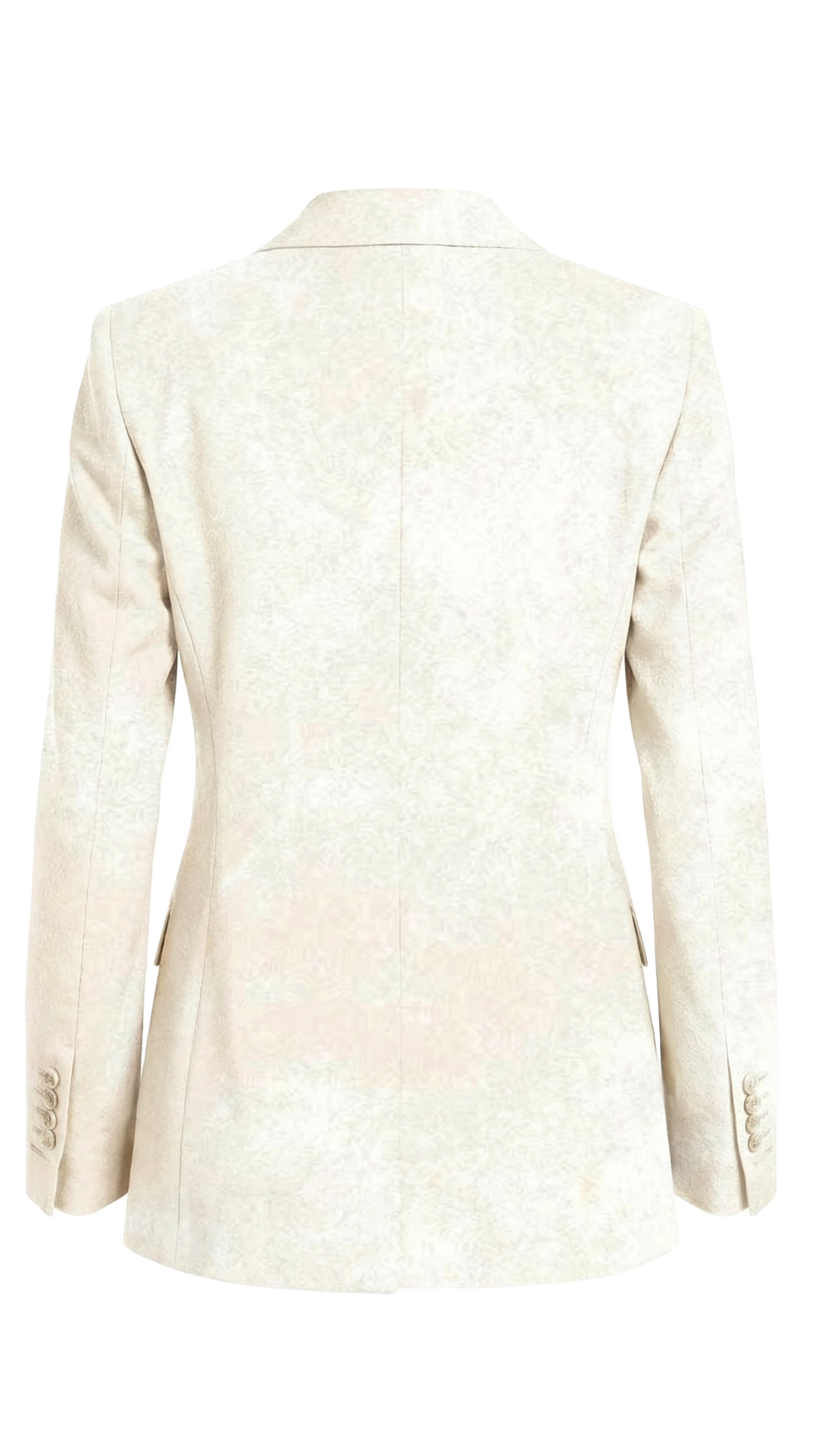 Fitted One Button Blazer: Creme