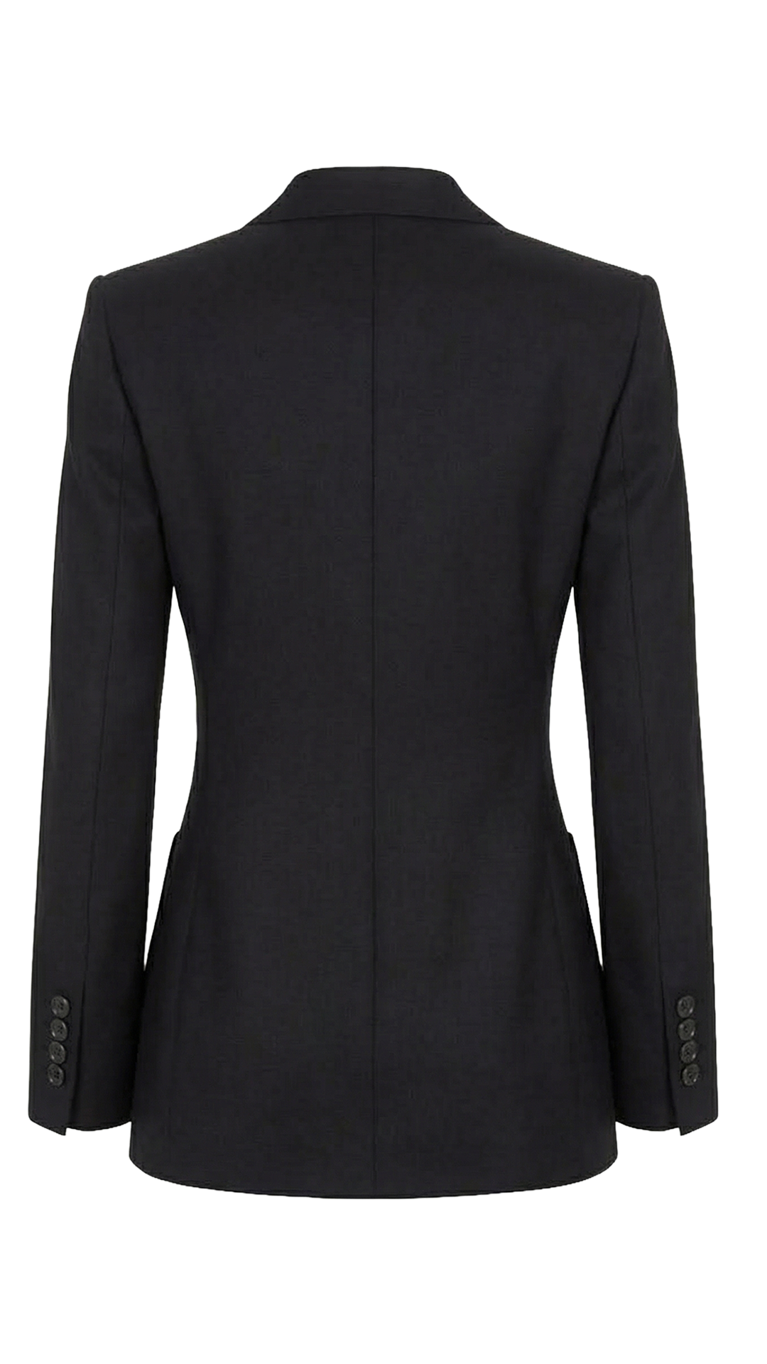 Fitted One Button Blazer: Black