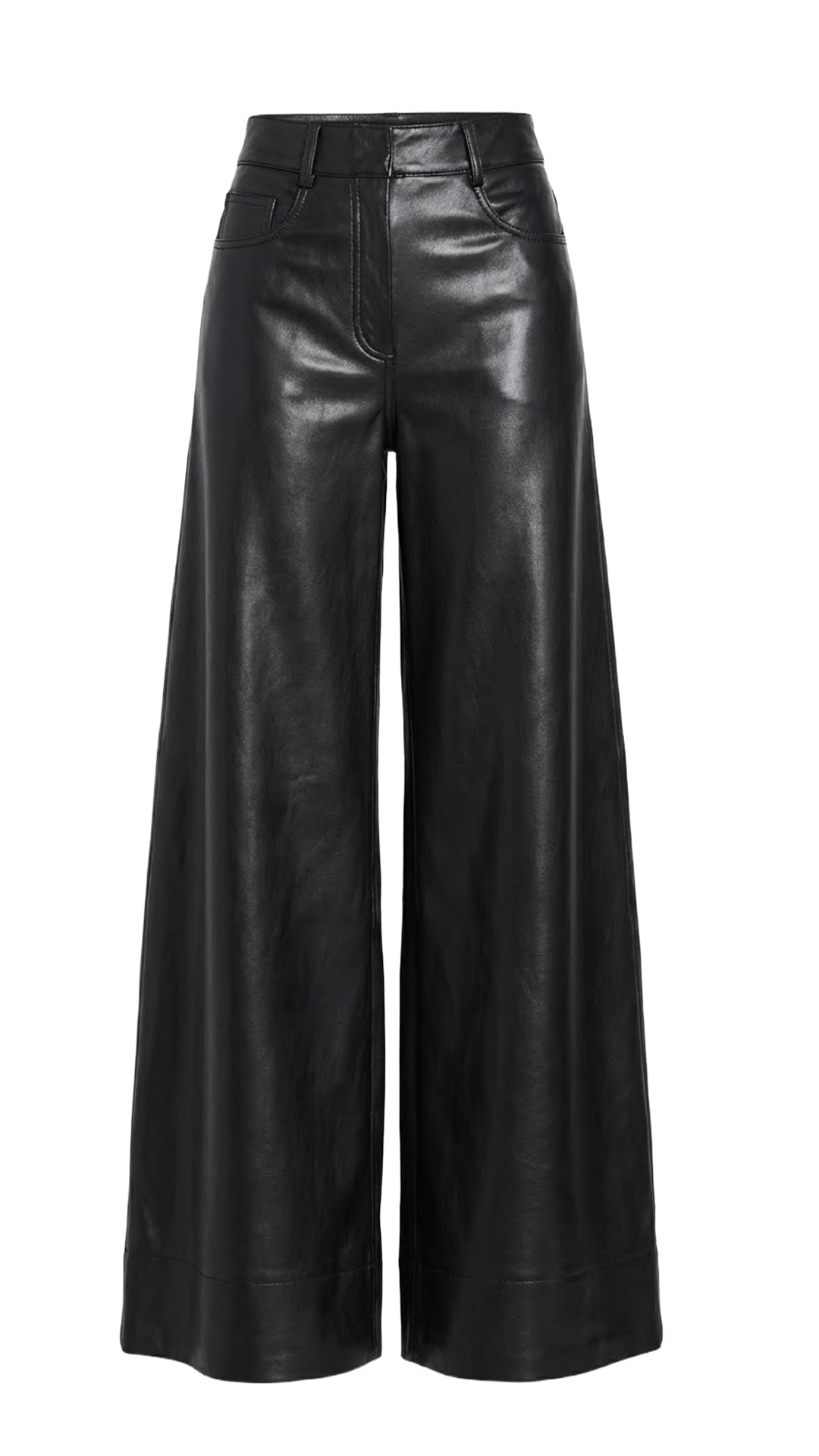 Hoop Leg Leather Pants