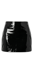 Patent Leather Mini Skirt: Black