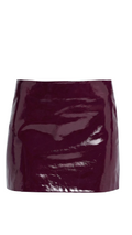 Patent Leather Mini Skirt: Plum