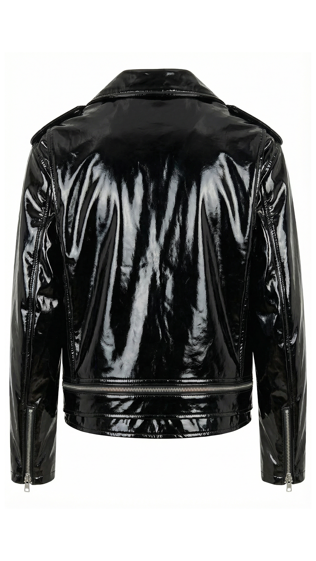 Oversized Moto Jacket: Black