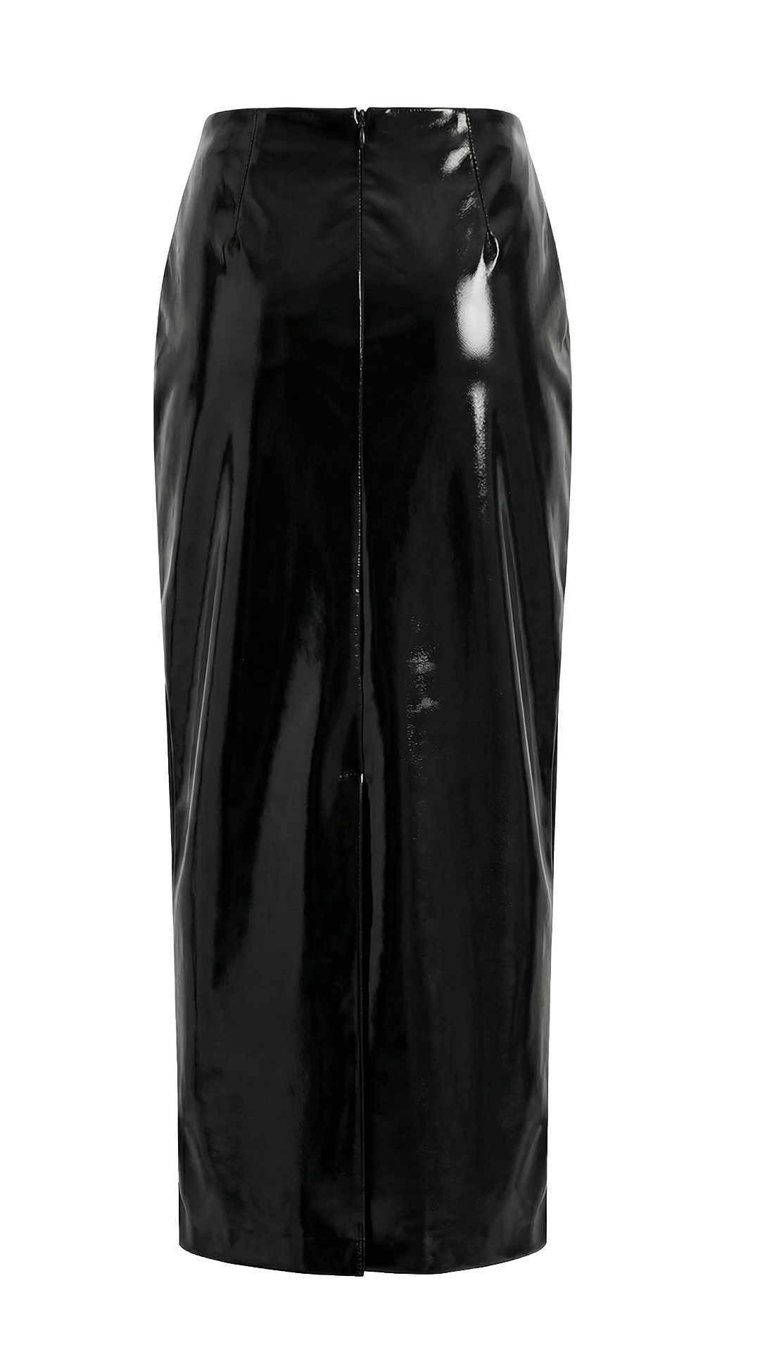 Pencil Maxi Skirt: Black Patent Leather