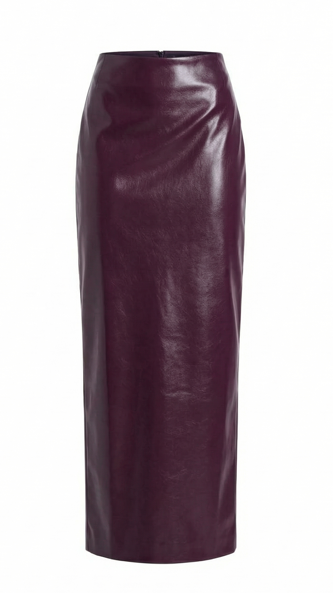 Pencil Maxi Skirt: Plum Patent Leather