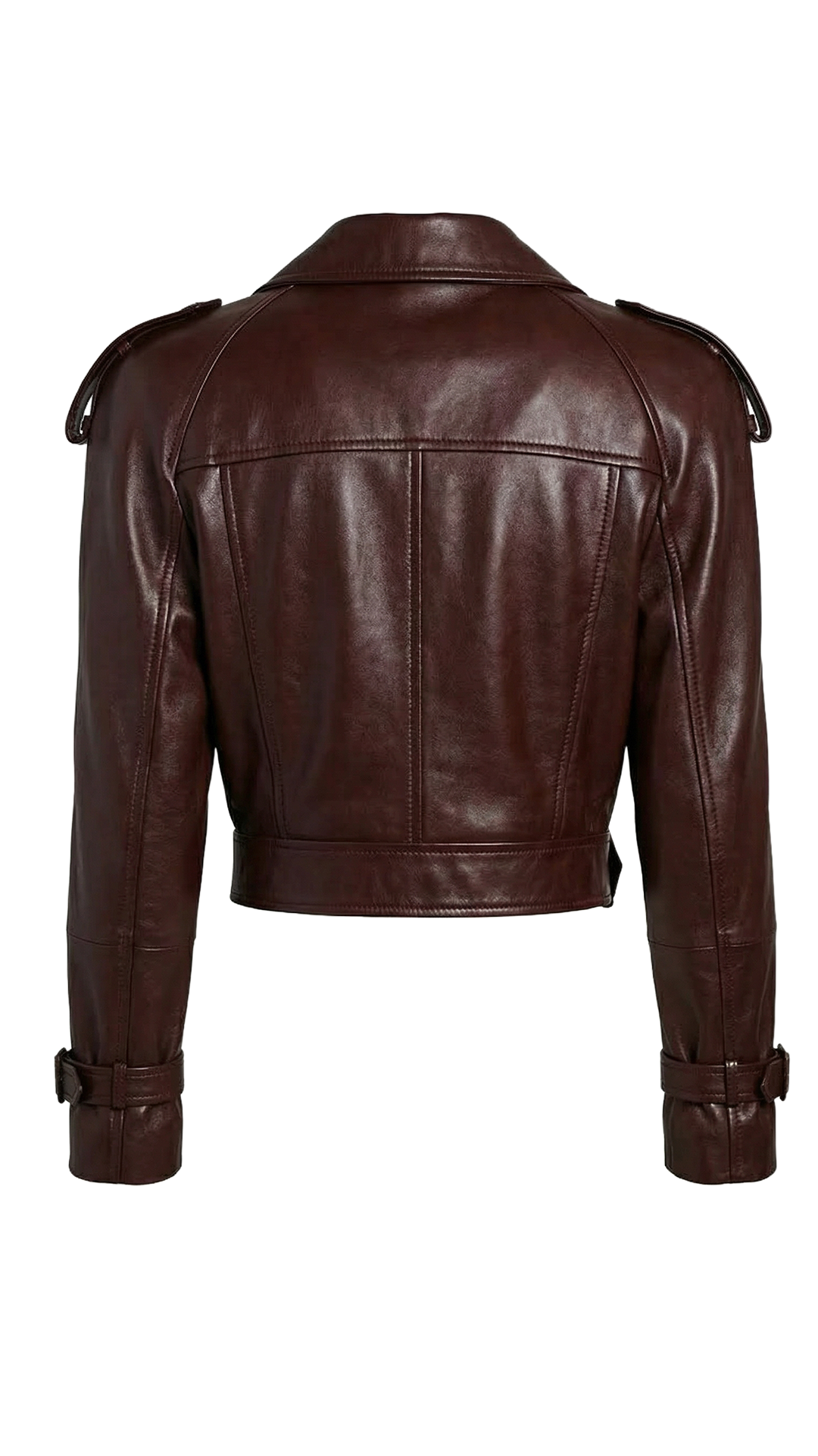 Ultra Cropped Moto Jacket: Coco Leather