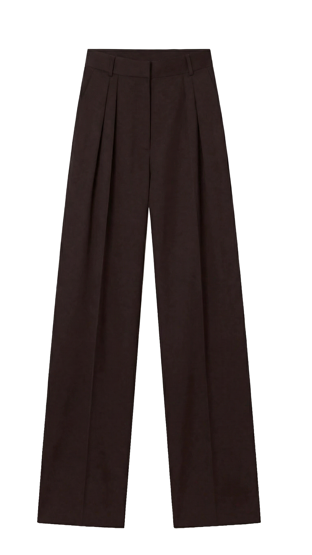Wide Leg Trouser Pants: Brown
